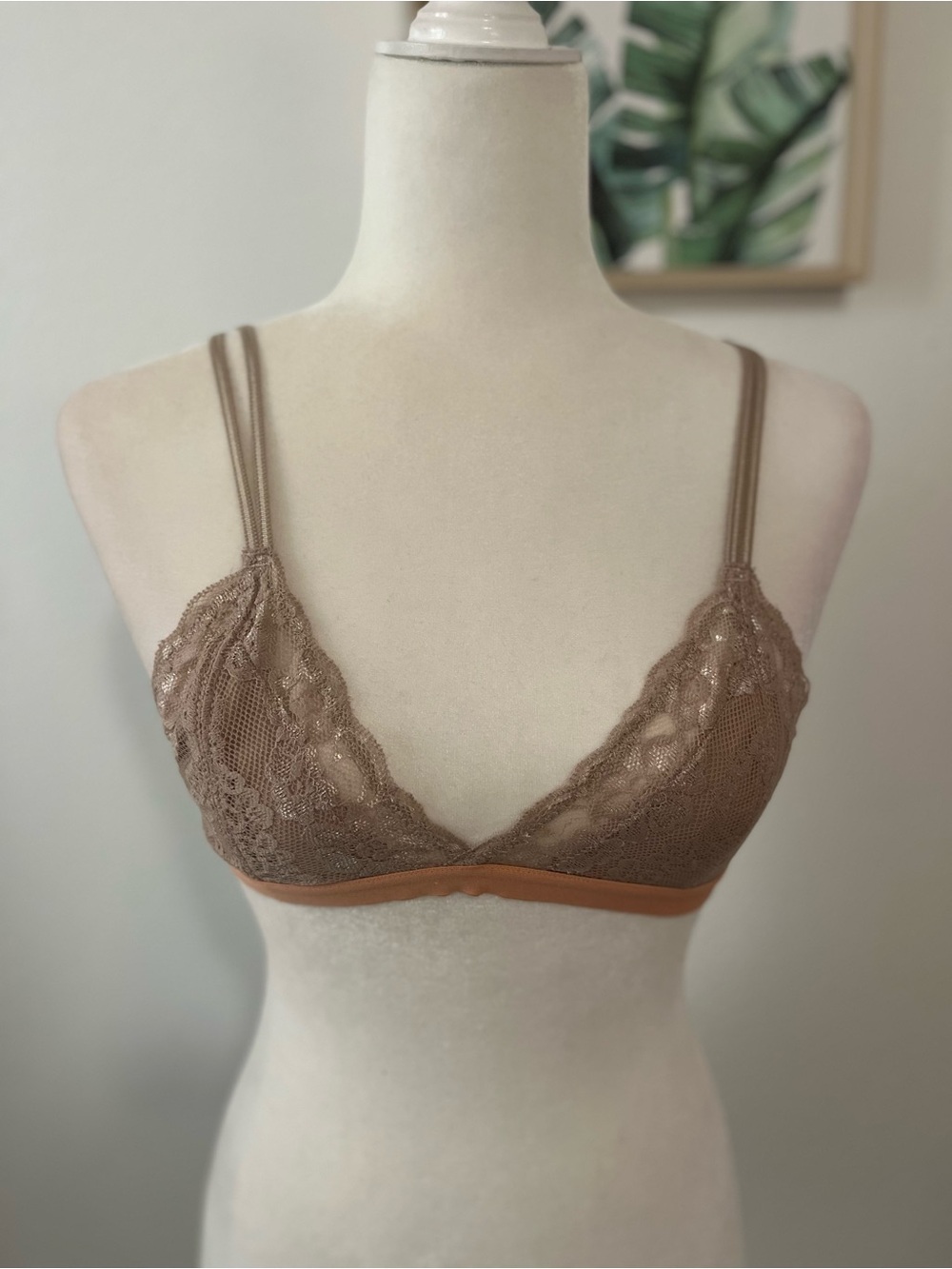 Super Sexy Coral Orange Lace, See-Through Bralette